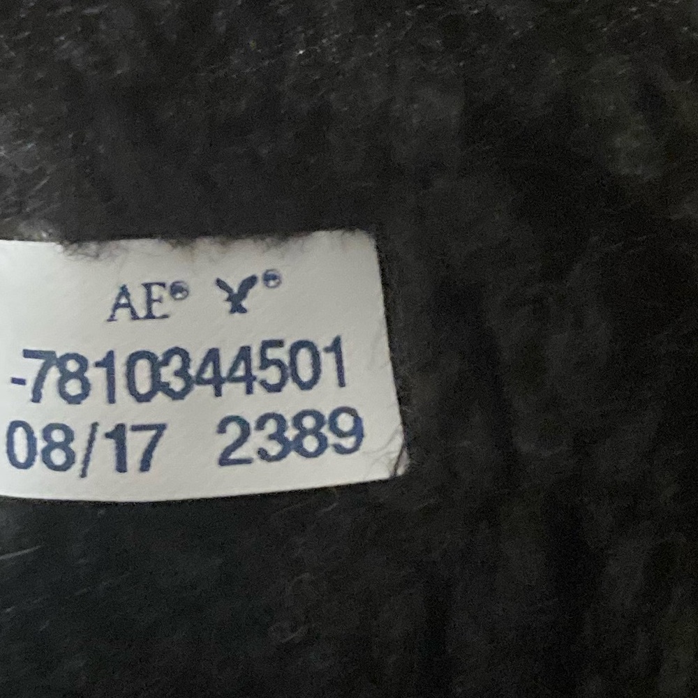AEO 🦅 Black Sherpa Lined Denim Jacket - Picture 13 of 16